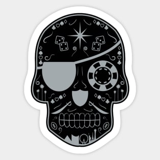 Las Vegas Football Sugar Skull Sticker